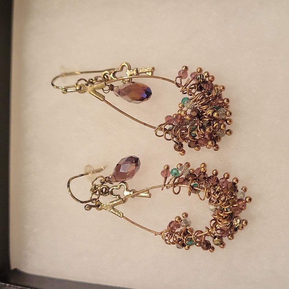 Dangle Earrings with key charm